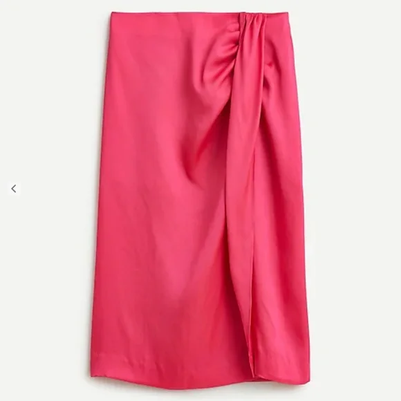 J. CREW Skirt Sarong Lined Midi Beach-To-Street Summer Pink Size 6 - Picture 1 of 6